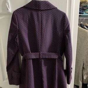 Coat, purple  w/black dots.